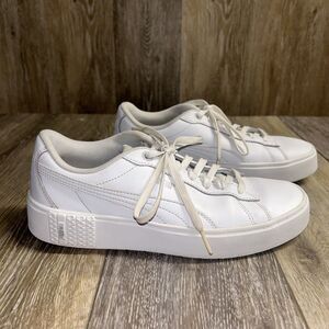 Puma Womens US Size 9 Smash Platform V2 373035-01 White Sneaker Shoes Soft Foam